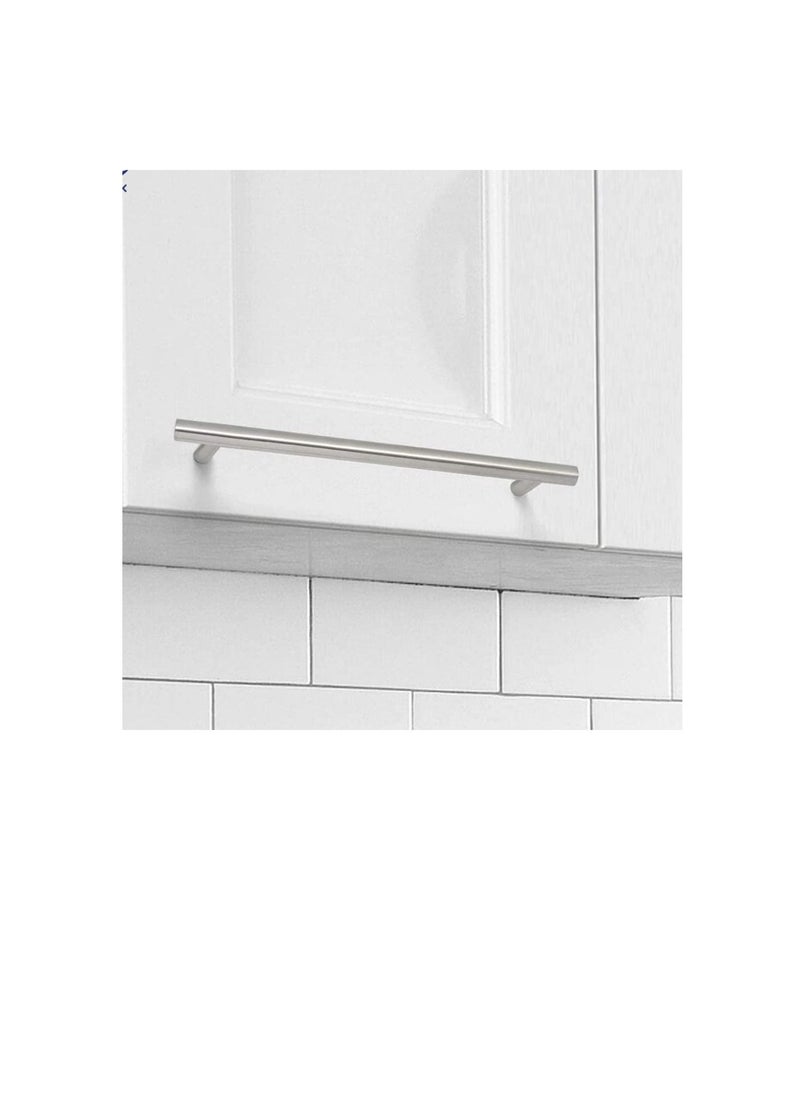 ROBUSTLINE Robustline Stainless Steel Kitchen Cabinet Drawer T-Bar Cabinet & Furniture Pull Cabinet Door Handles and Pulls Cabinet Knobs Brushed Nickel (10 x Hole Size 6.3 CM)  - Image 3