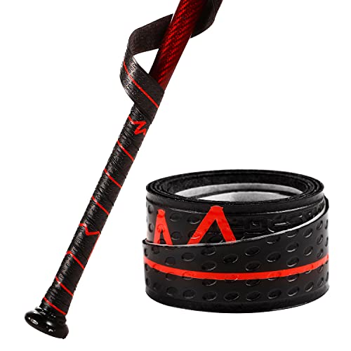 INSUM Baseball Bat Grip Tape Softball Bat Wrap Grip Tape 1.1mm (Black Flash) - Image 1