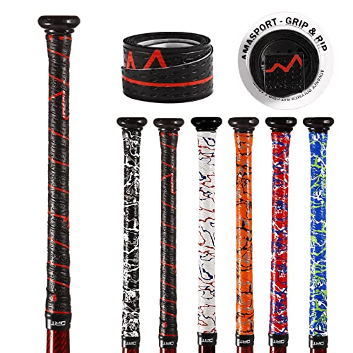 INSUM Baseball Bat Grip Tape Softball Bat Wrap Grip Tape 1.1mm (Black Flash) - Image 4