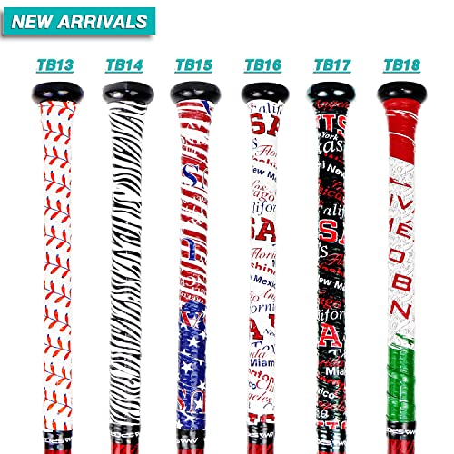 INSUM Baseball Bat Grip Tape Softball Bat Wrap Grip Tape 1.1mm (Black Flash) - Image 5