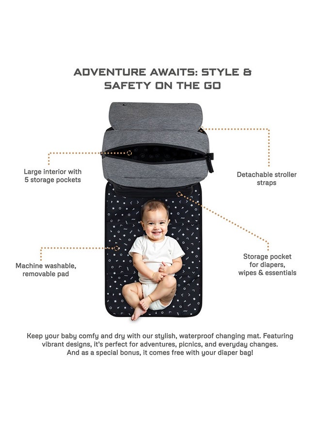 neobreez ZORI Multifunctional Diaper Nappy Changing Travel Backpack|Water-Resistant Large Capacity |Wet Dry Bag, Organizer Pouches|Trolley Sleeve|Insulated Pockets|Multi-Carry Unisex|No Formaldehyde  - Image 3
