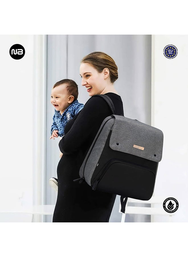 ZORI Multifunctional Diaper Nappy Changing Travel Backpack|Water-Resistant Large Capacity |Wet Dry Bag, Organizer Pouches|Trolley Sleeve|Insulated Pockets|Multi-Carry Unisex|No Formaldehyde