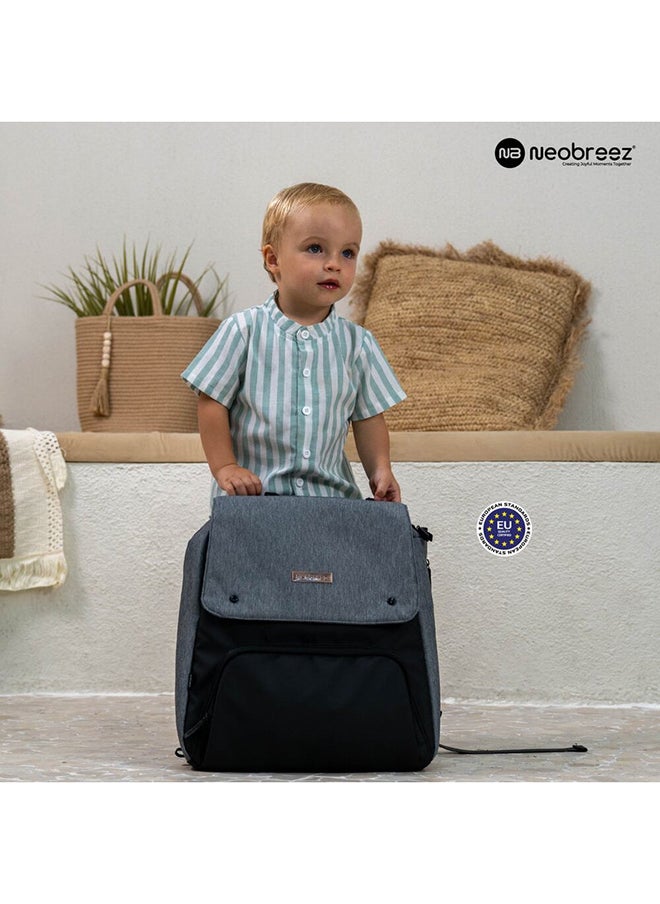 ZORI Multifunctional Diaper Nappy Changing Travel Backpack|Water-Resistant Large Capacity |Wet Dry Bag, Organizer Pouches|Trolley Sleeve|Insulated Pockets|Multi-Carry Unisex|No Formaldehyde