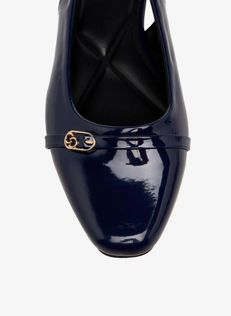 Celeste NAVY Women Metal Accent Slingback Sandals for Women | Best Price UAE