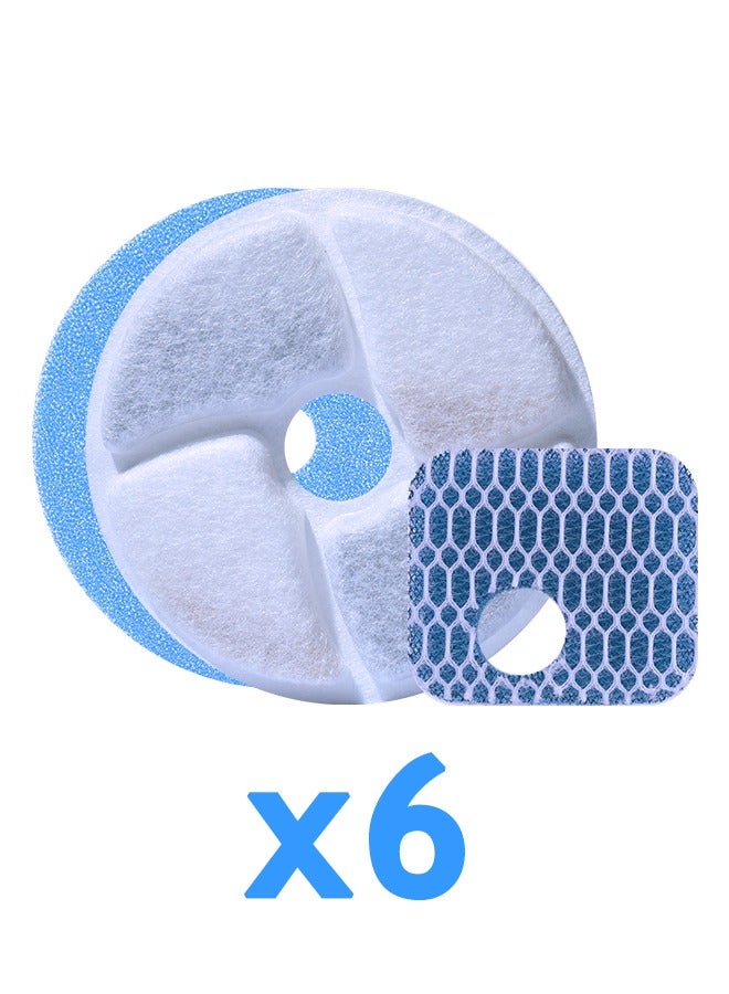 LAPET 6 Packs Cat Water Fountain Filters for WF160 Filter Element Replacement Activated Carbon Filter for Pet Automatic Drinking Feeder Accessories - Image 2