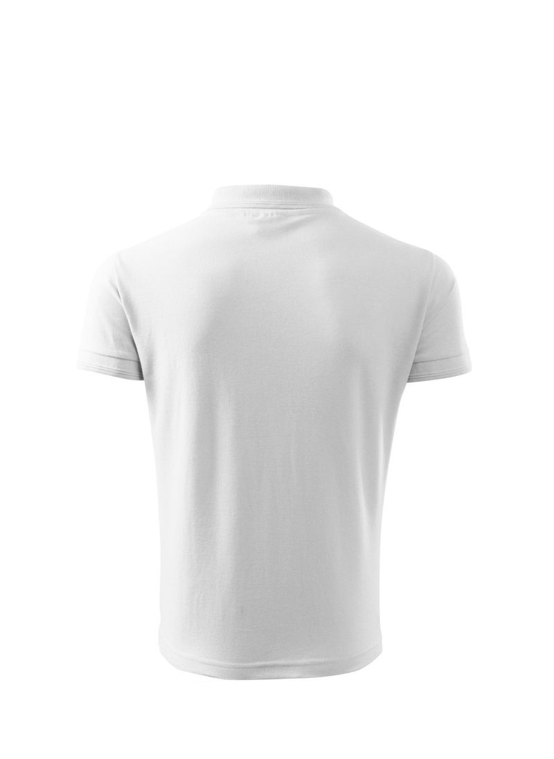 PRINTSHOP4ME Basic Adult Unisex Polo Short Sleeve Tshirt 220 GSM White  - Image 3