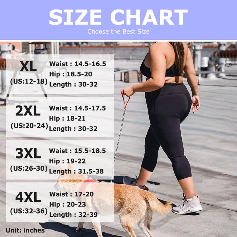 FULLSOFT Plus Size Capri Leggings for Women- XL-4XL High Waist Tummy Control Stretchy Workout Yoga Pants Plus Capris(Rosy Pink-Capri/XX-Large) - Image 5