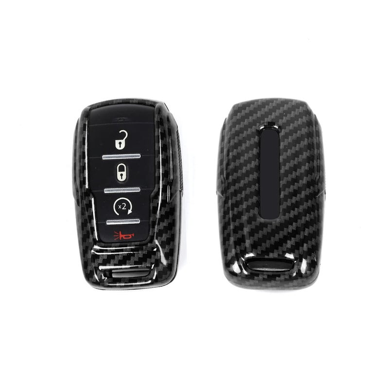Key Fob Case Cover Key Bag Holder Protection Shell Accessories for Dodge RAM 20182022Carbon Fiber Grain