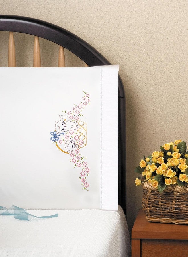 Tobin Kittens in Basket Pillowcases for Embroidery (T232033)