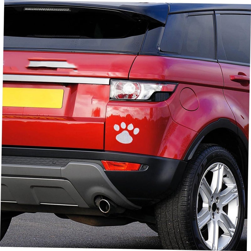 FAVOMOTO Rhinestone Sticker Decals 2pcs Self-Adhesive Crystal Car Footprint Decorations DIY Bling Craft Stickers for Car Exterior and Personal Accessories - Image 5