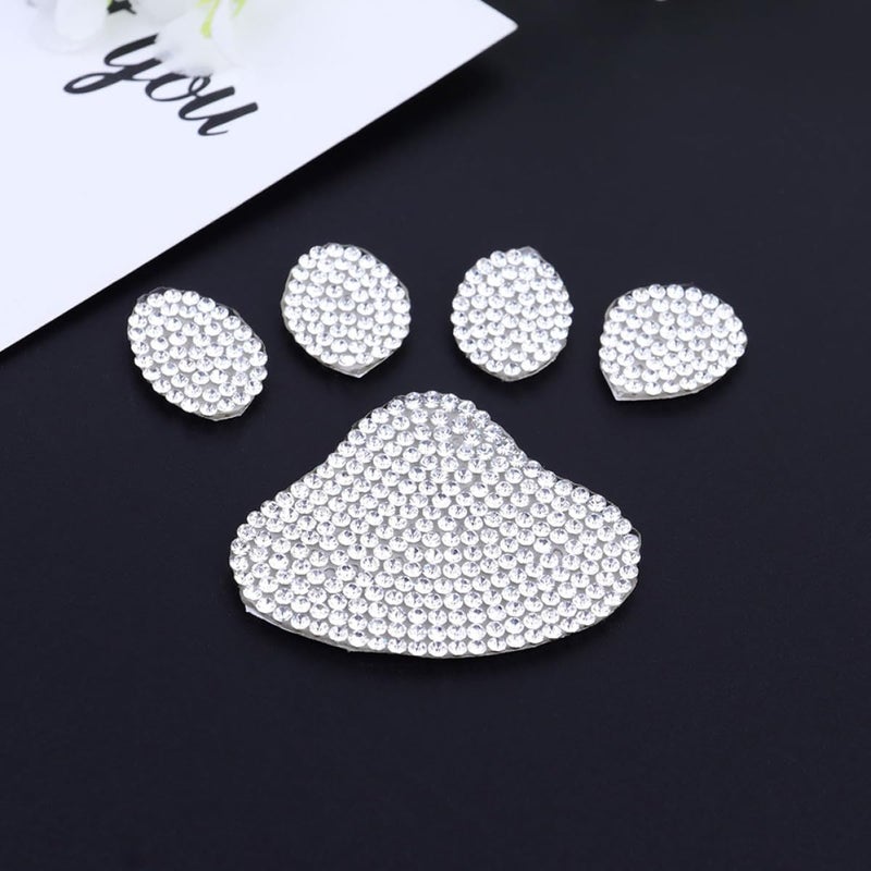 FAVOMOTO Rhinestone Sticker Decals 2pcs Self-Adhesive Crystal Car Footprint Decorations DIY Bling Craft Stickers for Car Exterior and Personal Accessories - Image 4