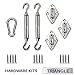 Windscreen4less Windscreen4less Sun Shade Sail Hardware Kit - 6 Inches - Super Heavy Duty - For Triangle Sun Shade Sail  - Image 2