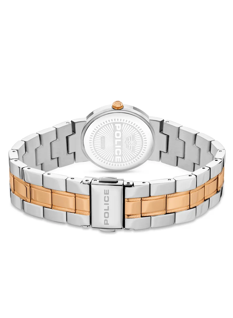 POLICE Ovate 26mm Women's Analog Watch with Two-tone Stainless Steel Bracelet