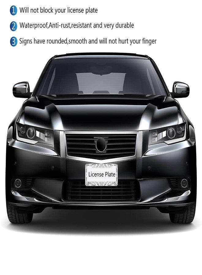 Swono Ethnic License Plate Frame Ethnic Samoa Maori Style Black and White License Plate Cover Aluminum Metal License Plate Holder Frame for Women Men Auto Decoration for US Car/Truck - Image 5
