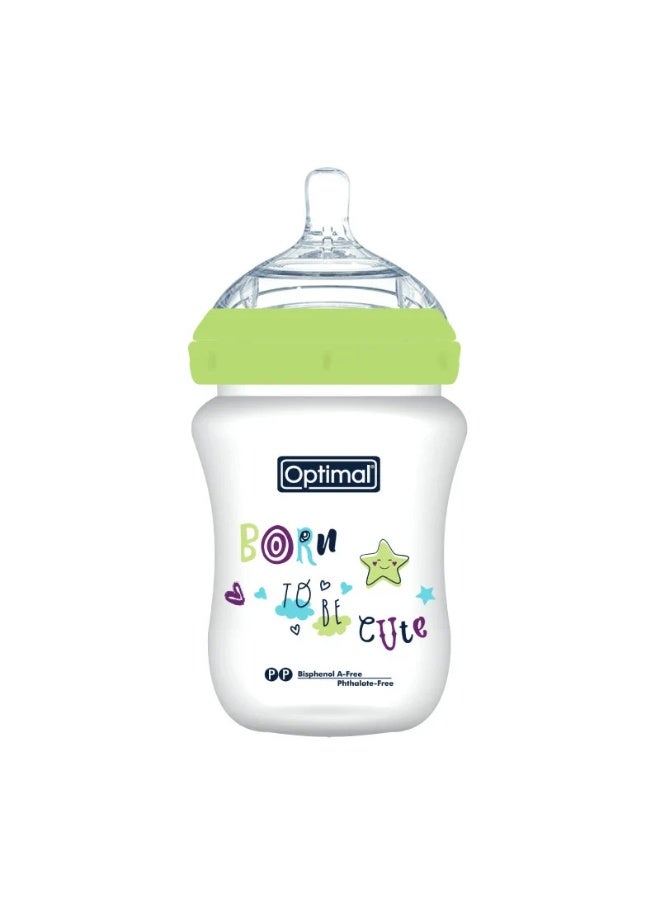 Optimal زجاجة رضاعة ماميلا بنظام مزدوج مضاد للمغص، 300 مل، من عمر 0 أشهر فما فوق، أزرق - Image 2