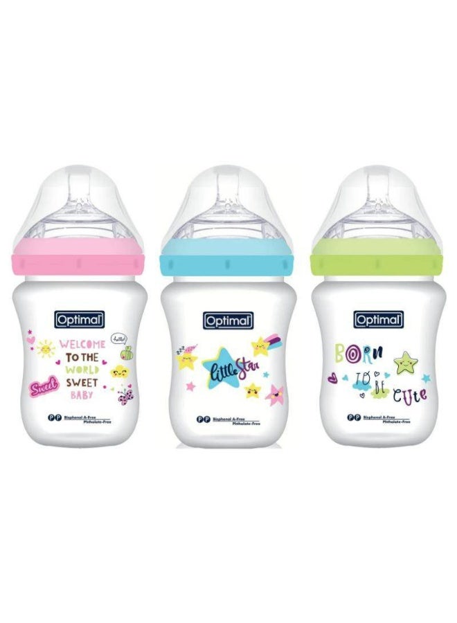 Optimal زجاجة رضاعة ماميلا بنظام مزدوج مضاد للمغص، 300 مل، من عمر 0 أشهر فما فوق، أزرق - Image 3