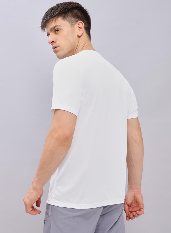 Technosport Men Solid Slim Fit Crew Neck T-Shirt - Image 4