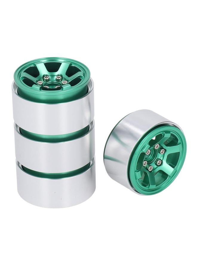 Thoraya 4PCS RC Wheel Hubs Set Aluminium Alloy CNC RC Wheel Rim Hubs for 1.9in Tire Tread Green  - Image 5