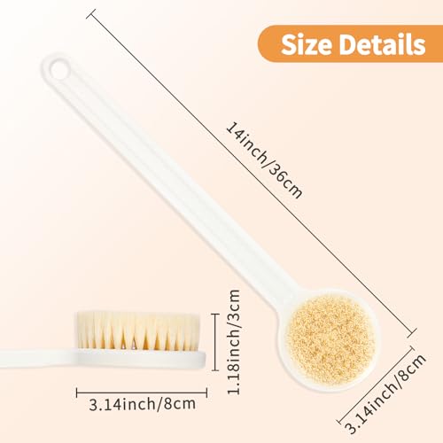 toolov Shower Brush with Soft Bristles, Long Handled Back Bcrubber for Shower,Body Exfoliator for Bath or Dry Brushing, for Men Women Elderly - Image 5