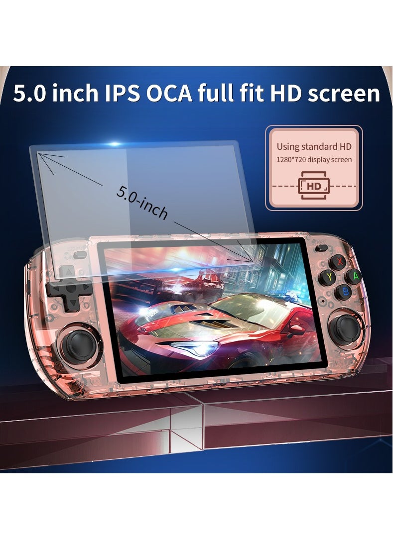 Powkiddy - POWKIDDY RGB10 MAX3 Handheld Game Console, 5 Inch IPS Screen Retro Video Game Console Open Source Linux Game Player, Support WiFi & Bluetooth,10000+ Games Portable PSP (Black, 64G) - Image 1