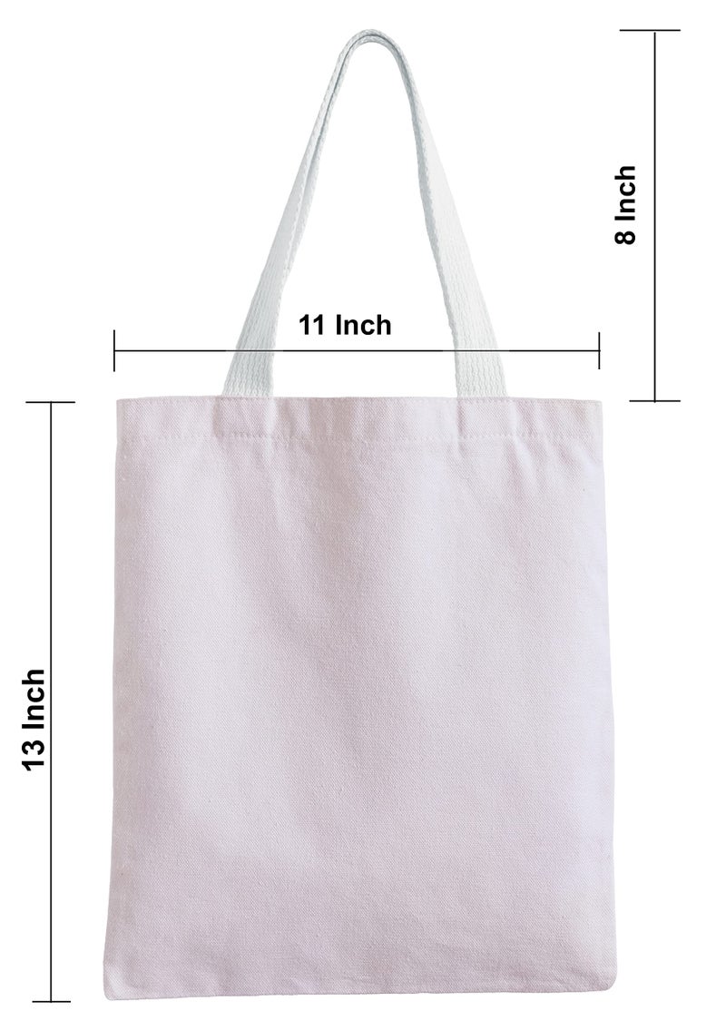 GiftExpress GiftExpress Pack of 26 Canvas Tote Bag Bulk, Cotton Totes for Embroidery, Crafting , DIY Projects, Bridesmaids Totes, Reusable Grocery Shopping Bags, 13 x 11 Inch(26 Pack)  - Image 4