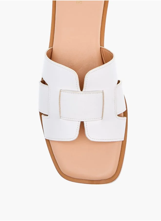 سيليست Womens Solid Slip-On Sandals