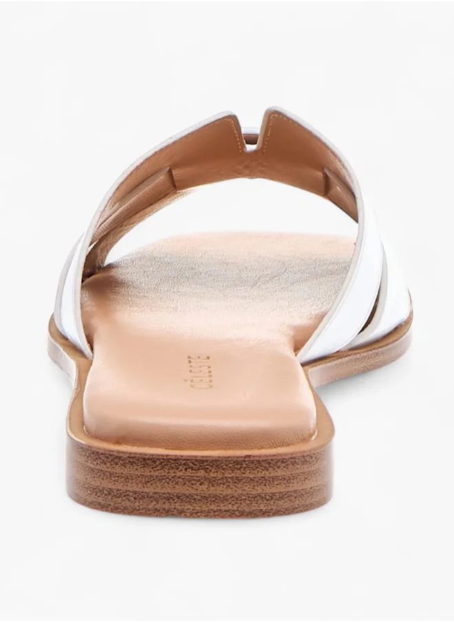 سيليست Womens Solid Slip-On Sandals