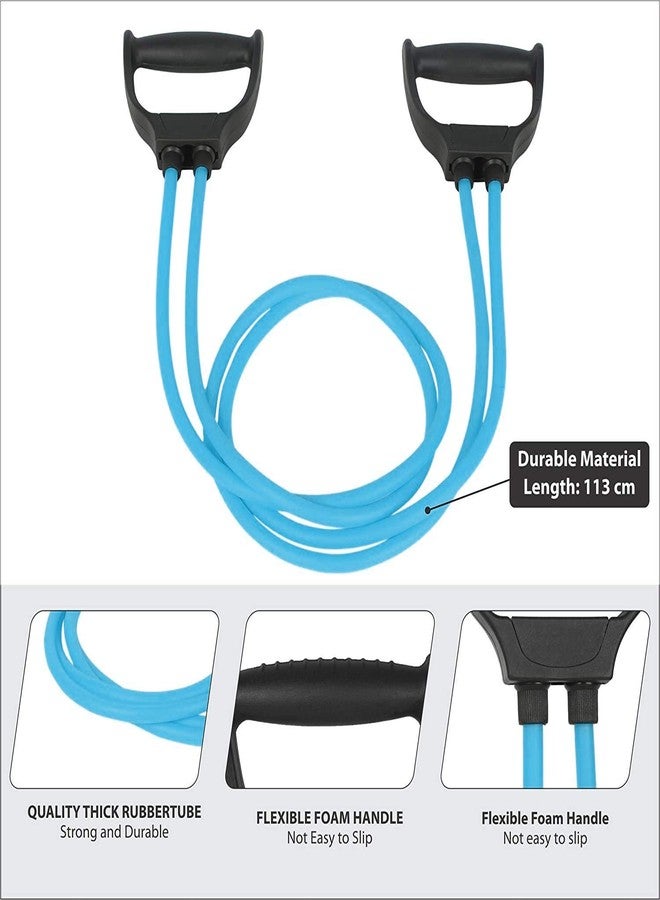 ALN® Double Toning Tube Pull Rope Elastic Resistance Bands Fitness Rope Rubber Bands for Fitness Exercise Double Resistance Tube - Image 3