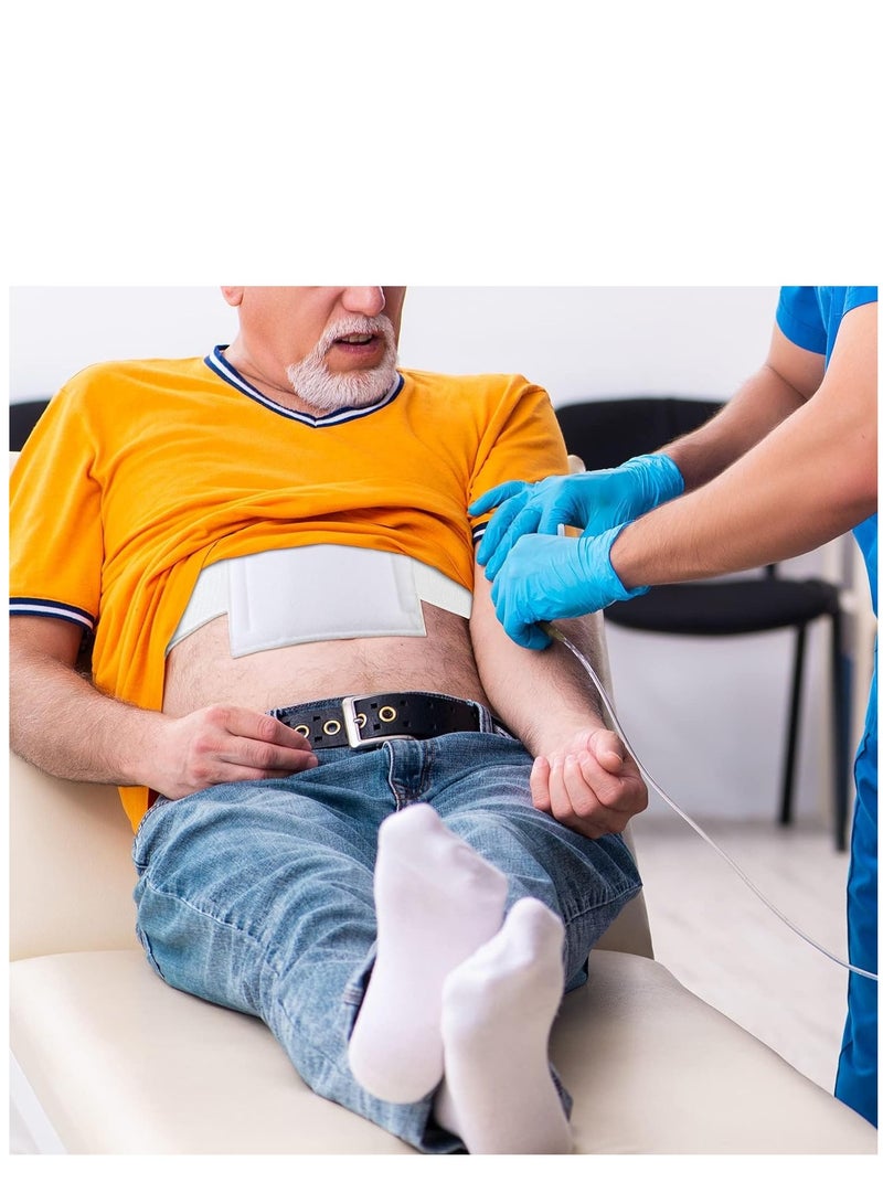 SYOSI 6 قطع حزام حامل أنبوب التغذية مرن لحامل أنبوب G مريح لوازم أنبوب PEG للرجال والنساء والبالغين والأطفال أغطية بطن ملحقات - Image 4