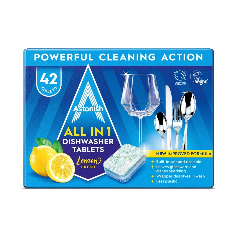 Astonish All In 1 Dishwasher Tablets - Tablets, 42 Tablets
