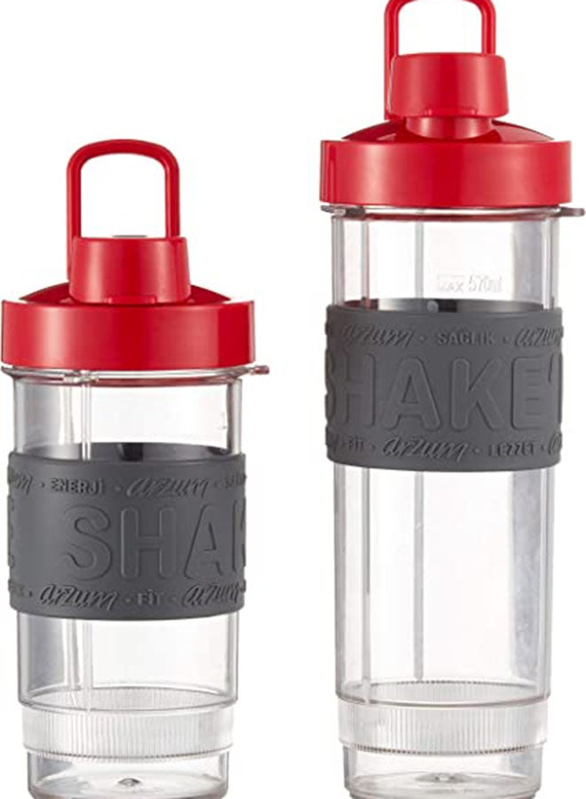 أرزوم خلاط ارزوم الشخصى 570 ml 300 W Ar1032-Red أحمر/ رمادي/ شفاف - Image 4
