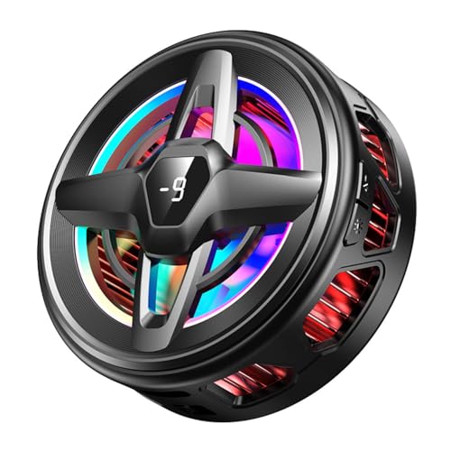 Flavizo Mobile Cooling Fan for Gaming with Clip – Magnetic Phone Cooler with 4-Level Modes and LCD Display, High-Performance Mobile Cooler for Gaming, Compact Cooling Fan for Mobile Devices - Image 1