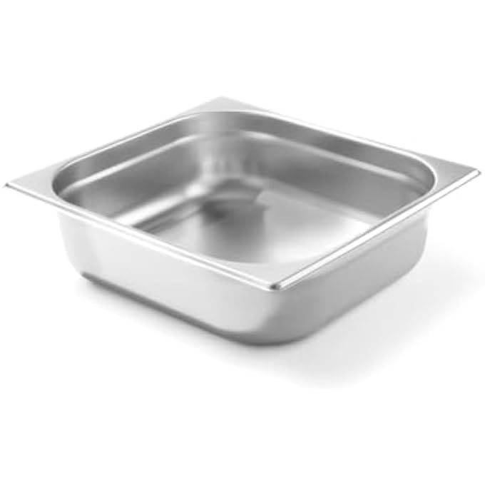 Recipiente Gn 23Contenedor GnBordes RedondeadosResistente A Temperaturas De 40A 300Capto Para HornosCongeladoresCalientaplatosBao Mara9L354X325XH 100MmAcero Inoxable