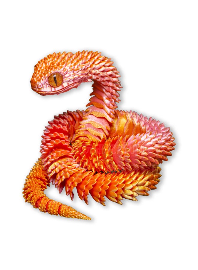 3D Printed Viper Toys Ornaments Full Joint Activities Cross-border New Realistic Children's Toys 