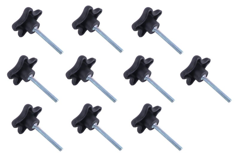 Taytools 774014 Lot 10 each 5/16 18 Male Thread Star Knobs 2 inch Diameter with 2 inch Long Threaded Post - Image 2