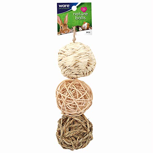 Ware Manufacturing Small Pet Nature Chew Balls Value Pack with Bell Pack of 3 - Image 1