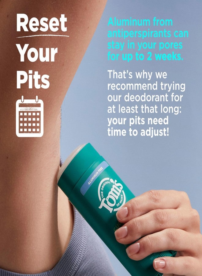Tom's of Maine مزيل العرق الطبيعي الخالي من الألمنيوم من تومز أوف مين بدون رائحة للنساء والرجال | يطبق بشكل شفاف | حماية من الروائح والرطوبة | مكونات مشتقة طبيعياً وقادرة على حبس الرطوبة | 3.25 أونصة (عبوتين)  - Image 4