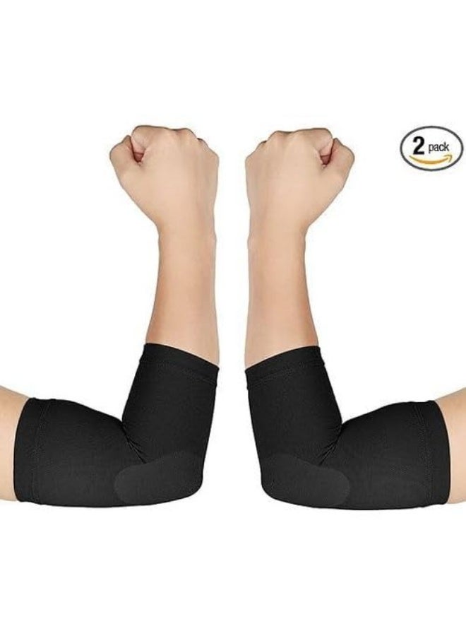 2pc Breathable Compression Elbow Sleeve for Joint Support, Pain Relief and Sports Recovery - Flexible Compression Wrap for Tennis, Gym, and Daily Use - Image 1