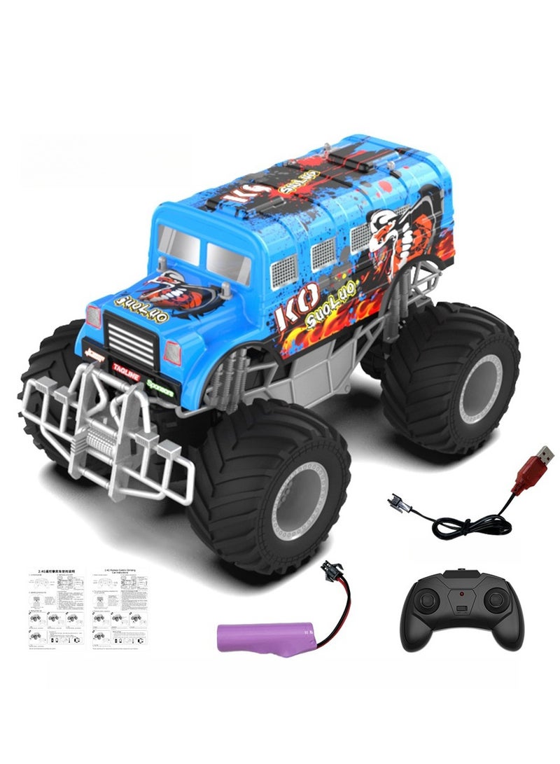 JJRIC 2.4G Rmote Control Off-Road Climbing Car Graffiti Monster Pickup Truck Model Remote Control Car Children's Toy - Image 1