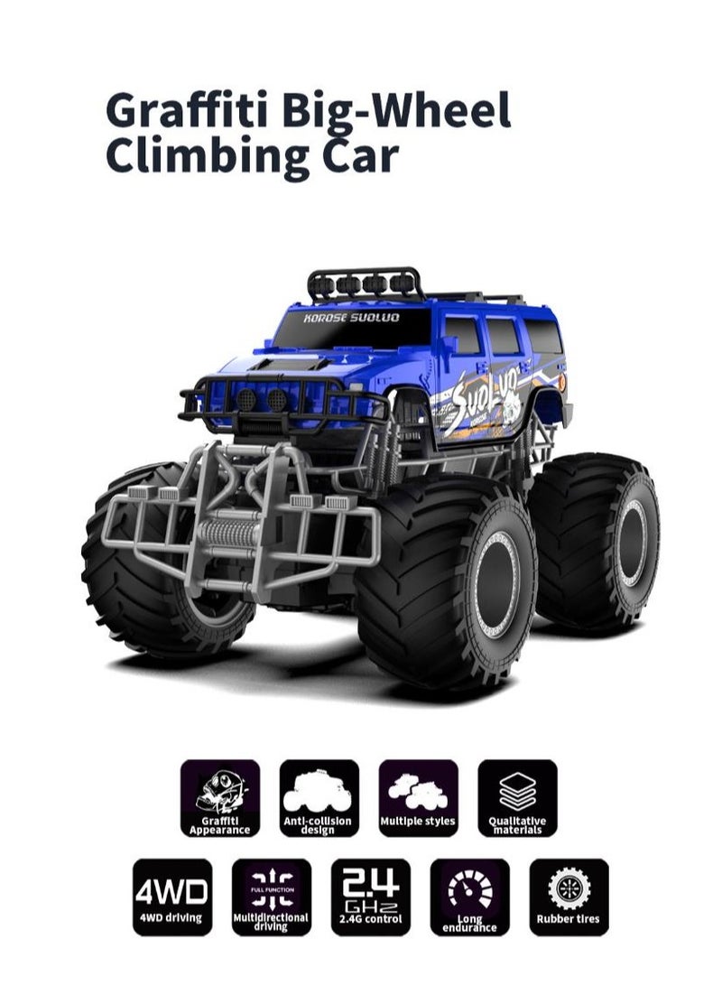 JJRIC 2.4G Rmote Control Off-Road Climbing Car Graffiti Monster Pickup Truck Model Remote Control Car Children's Toy - Image 5