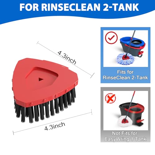 SuperAbound Small Full Bristle Scrub Brush ONLY for O-Cedar RinseClean 2-Tank System - Image 2