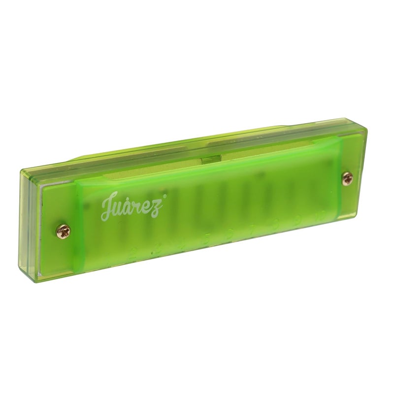Juarez JJ10GR Harmonica, 10-Hole Diatonic in C Key, GREEN - Image 4