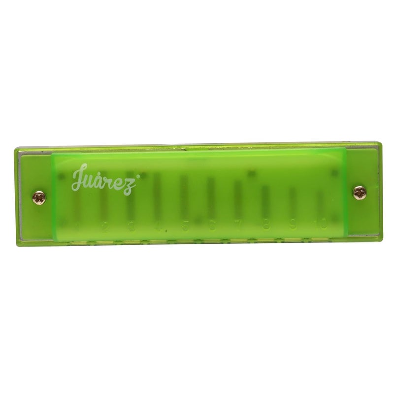 Juarez JJ10GR Harmonica, 10-Hole Diatonic in C Key, GREEN - Image 5