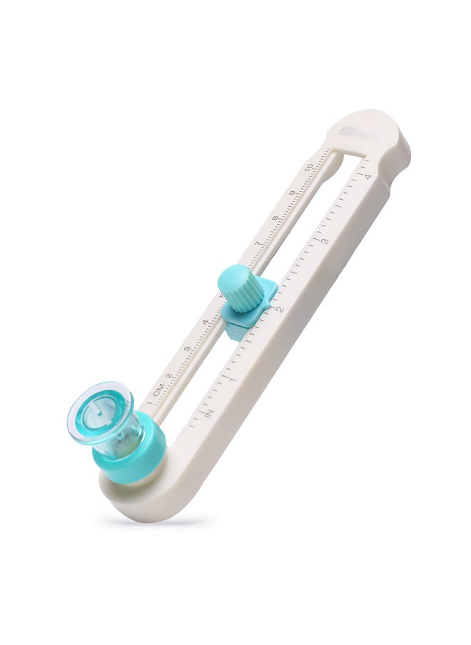 Kw-trio - Circle Cutter 360-Degree Handmade Rotation Compass Adjustable Circle Diameter DIY Card Paper Cutting Tool with Visible Center Position and Clear Scale with Blade Cover Ideal - Image 1