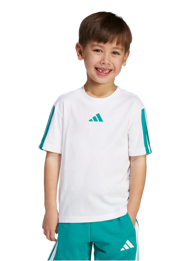 اديداس Kids 3 Stripe Essential T-Shirt