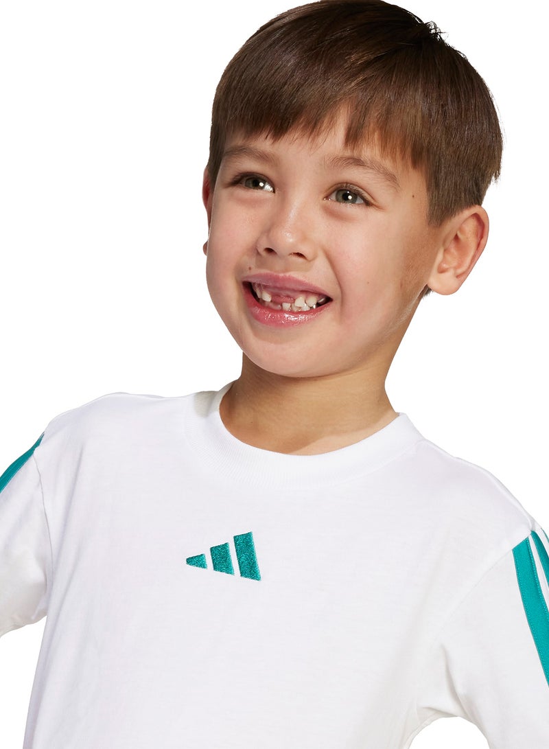 Adidas Kids 3 Stripe Essential T-Shirt  - Image 3