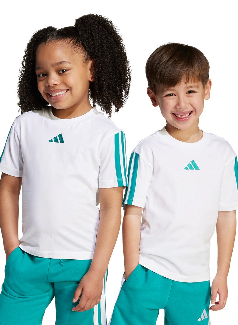 Adidas Kids 3 Stripe Essential T-Shirt  - Image 4