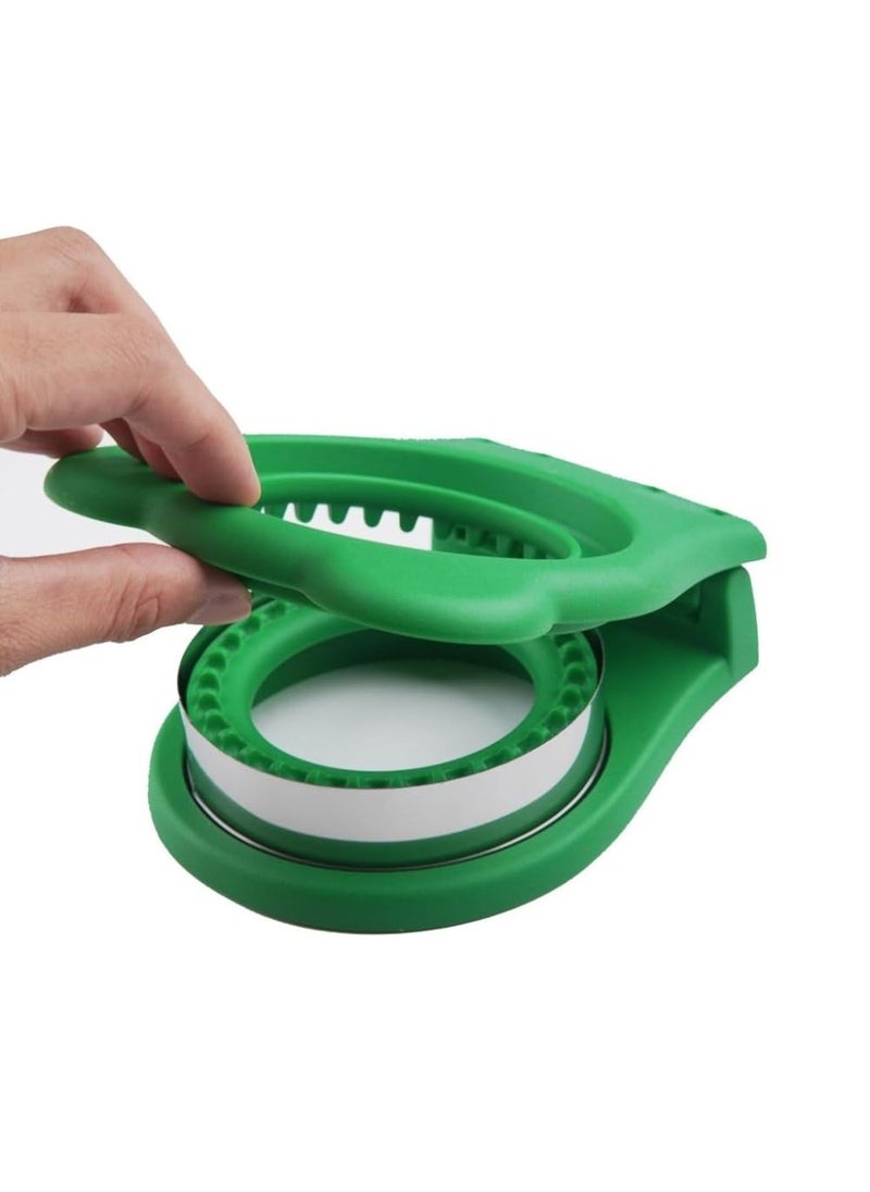 SANTALON SANTALON Round Sandwich Cutter Sealer Stainless Steel Sandwich Press for Cakes Cookies Toast Buns and Pocket Bread Safe Hand Protection Versatile for Home Kitchen Use  - Image 1