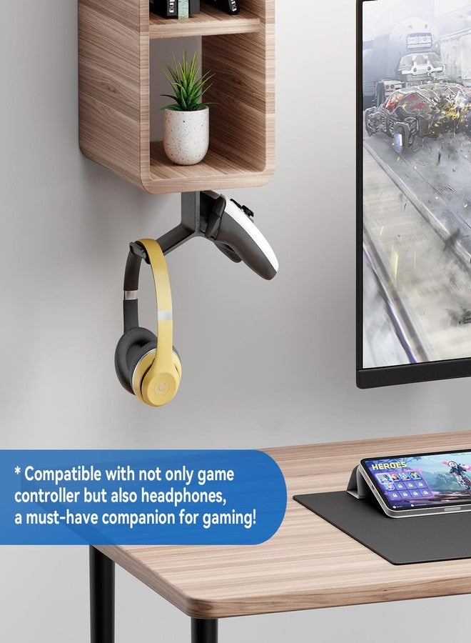 Yocice Controller Holder,Headphone Stand Headset and Controller Stand Under Desk Controller Holder with Strong Double Sided Tape Universal Design for Xbox ONE, PS5, PS4, PC - Image 4