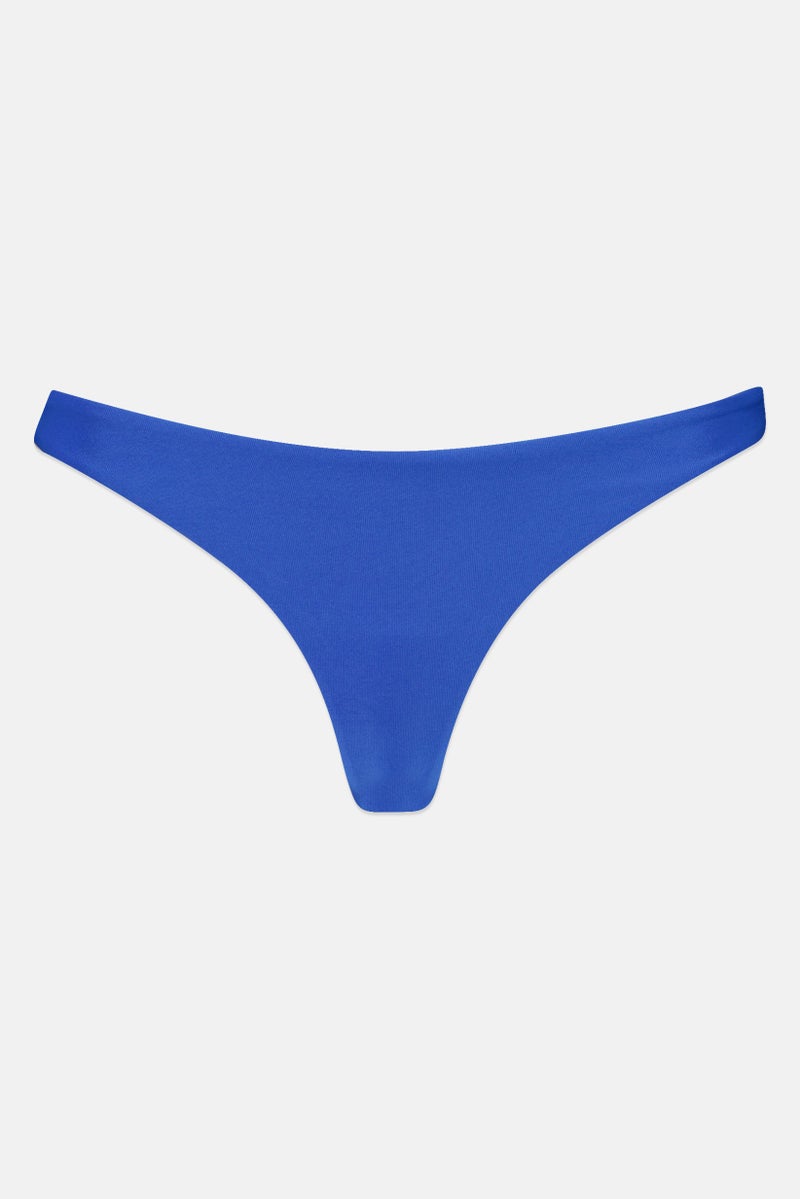 Pull & Bear Pacific Republic x Pull And Bear Women Solid Pull On Bikini Bottom, Blue - Image 1